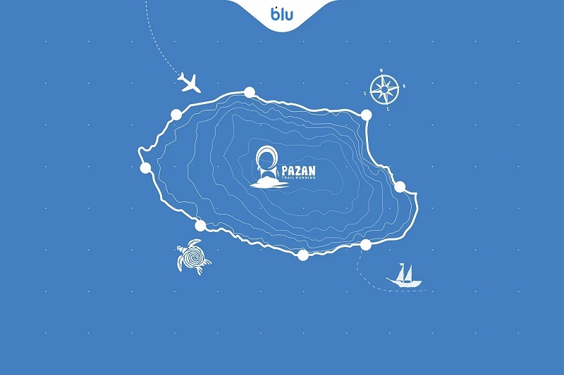 بلو، حامی ماراتن بزرگ کیش شد