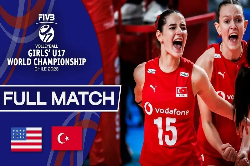 پخش زنده والیبال زنان آمریکا و ترکیه 26 مرداد 1405 | فینال والیبال قهرمانی نوجوانان جهان 2026